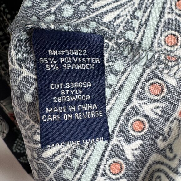 Vintage Y2K Max Edition Black Kaleidoscope Print Baby Doll Dress V Neck Stretchy - Picture 7 of 9